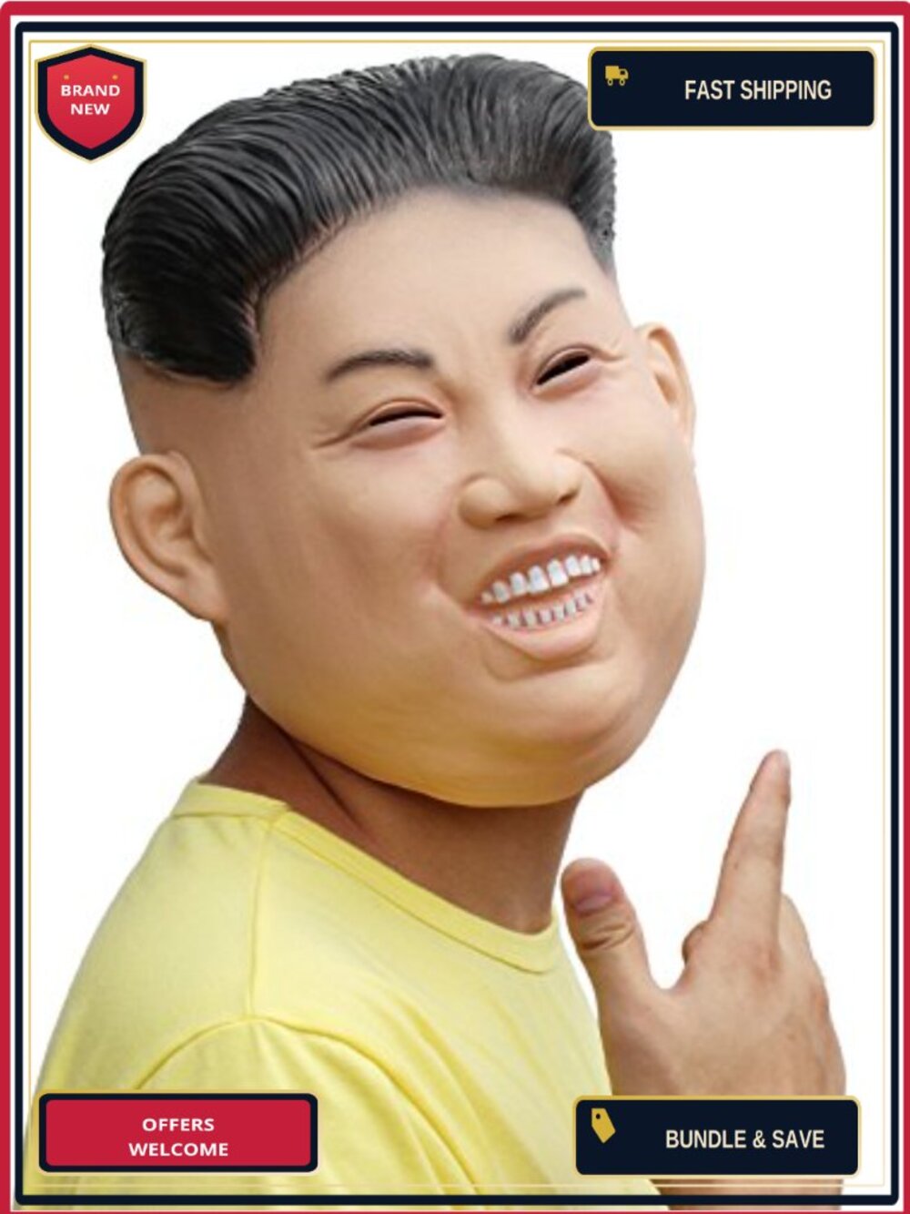 Kim Jong Un Latex Mask Adult Costume Accessory